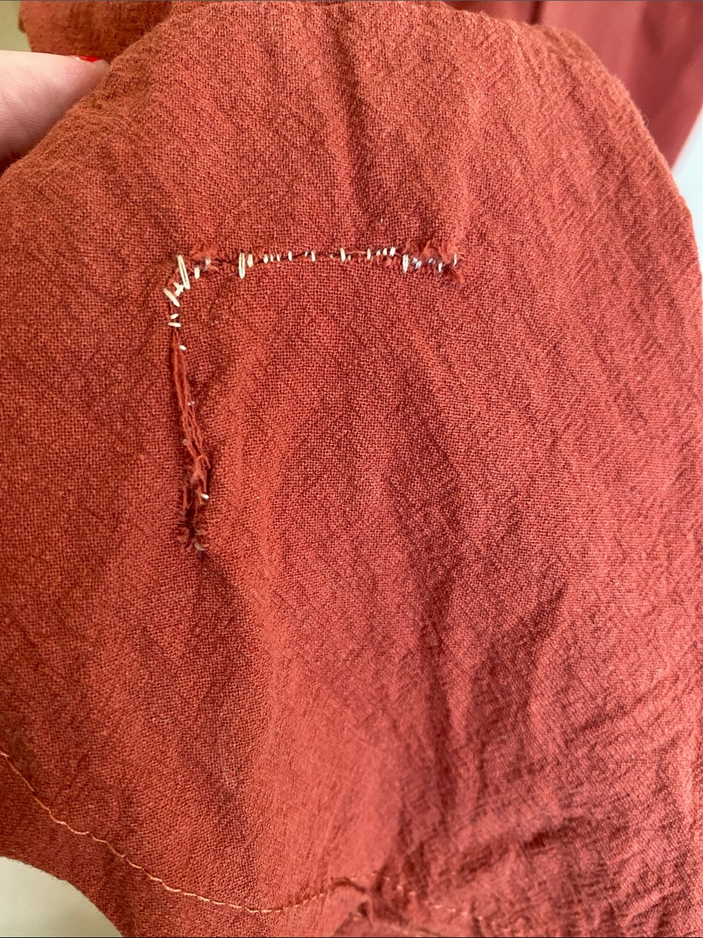 Rust Red Cotton Overalls - Picture 5 of 8